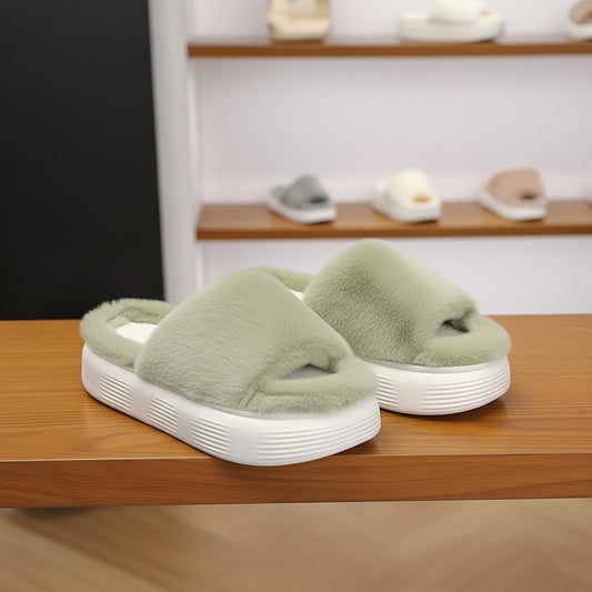 Chaussons doux et confortables-vert