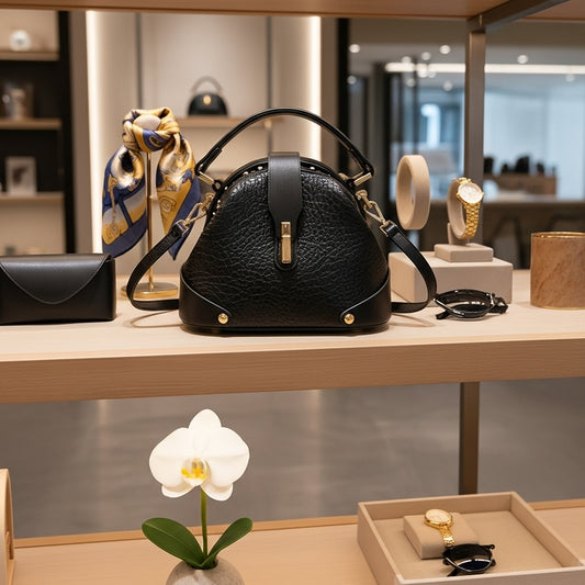 Sac à Main Élégant & Sac Bandoulière avec Quincaillerie Dorée