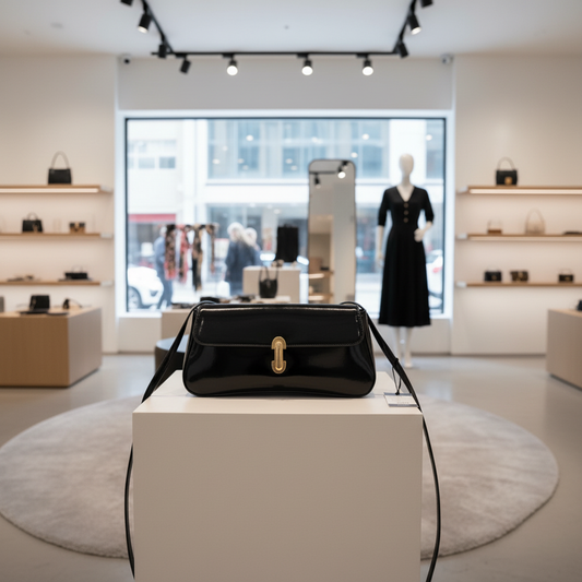 Sac Bandoulière Élégant avec Anneau Fixe